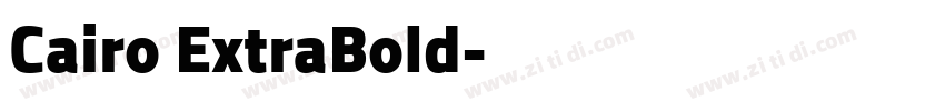 Cairo ExtraBold字体转换